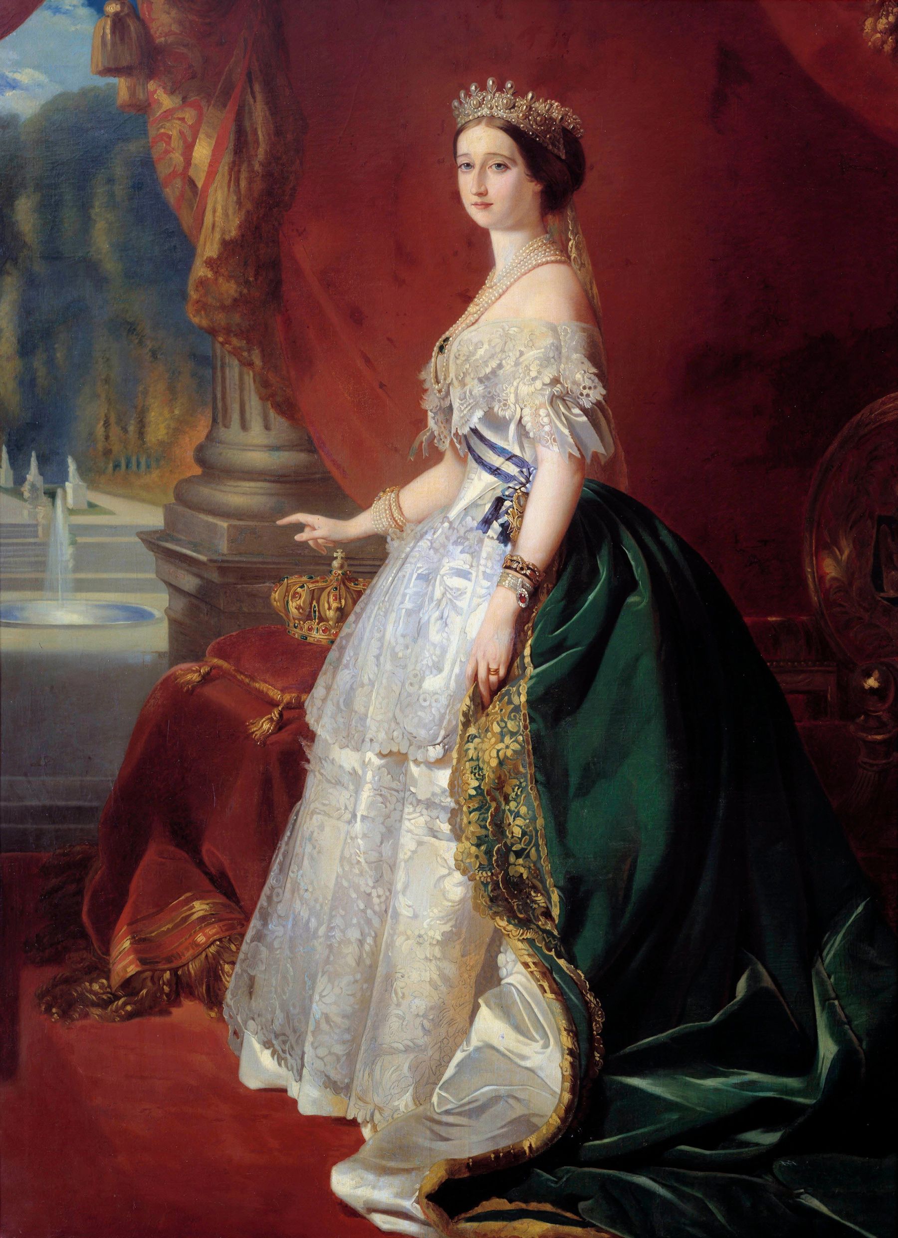 Portrait de l'impératrice Eugénie en robe de cour
